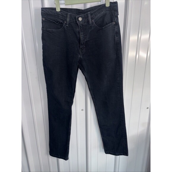 Levis 511 Jeans Mens 34x30 Slim Skinny Black Denim Pants Medium Stretch Flex - Picture 1 of 5